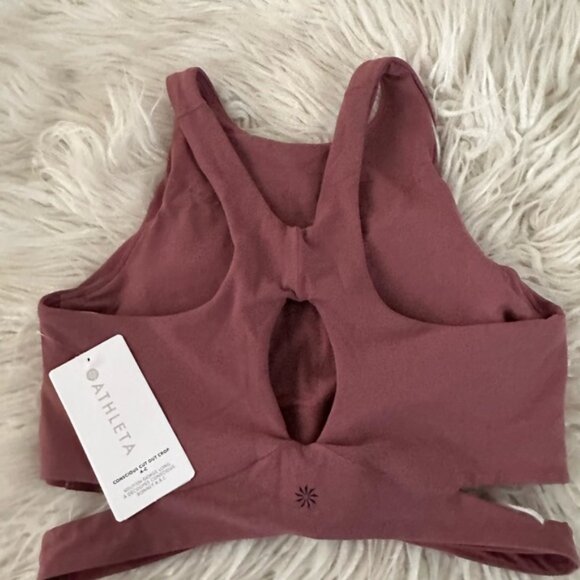 Athleta Conscious cut out crop A-C sports bra crop top‎ tank Large NWT - Picture 2 of 8